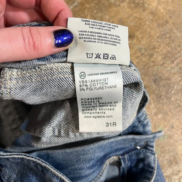 AG Adriano Goldschmied Darted Aven Jeans High Rise Straight Ankle Length Relaxed - Picture 5 of 5